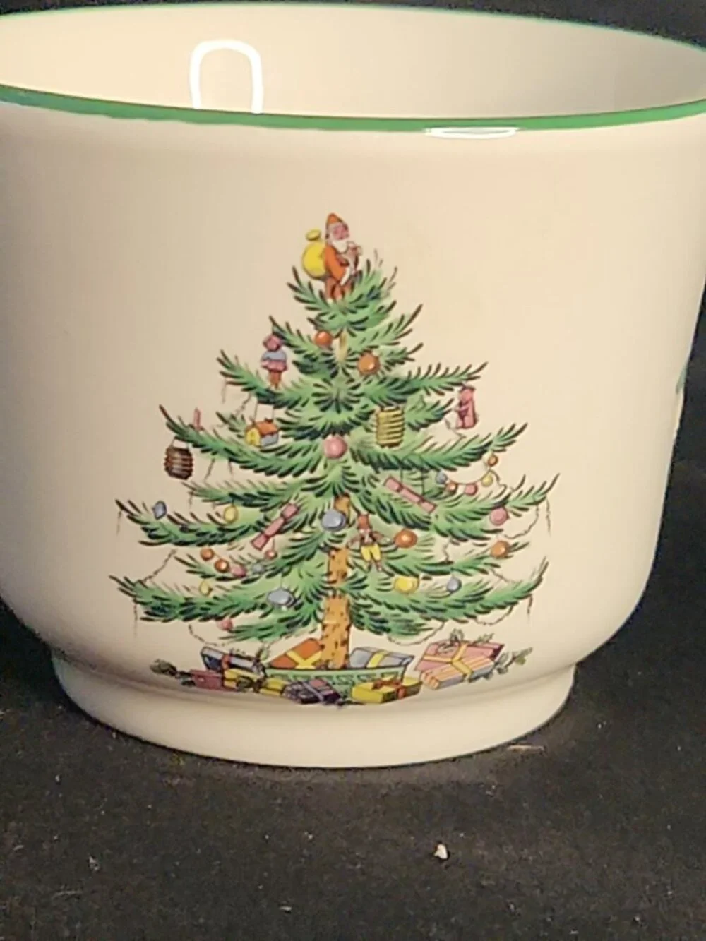 Vintage Spode Christmas Tree Votive Cup Candle Holder Original Box No Candle
